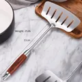 Spatule à poisson en acier inoxydable 304 avec manche en palissandre et taille 18x31cm - Spatule à poisson avec manche en bois de rose