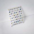 Stickers ongles en relief TS-2201 avec motifs fleurs jaunes et papillons bleus - Floraison Ensoleillée-Nouveau Relief (TS-2201)