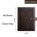 A6 ostrich pattern brown PU leather binder cover with secure magnetic buckle closure - A5 Brown (Cover Only)