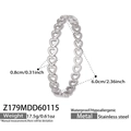 Silver hollow heart-shaped link bracelet in stainless steel with waterproof finish - Hollow Heart Style (Z179-Steel Color)