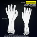 Mano mozzata insanguinata realistica da 29 cm per decorazione casa stregata Halloween - Mano Insanguinata Media 145g