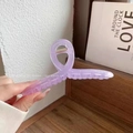 Pince à cheveux 15cm en acrylique violet mat avec dents croisées pour coiffage élégant - 15CM / Violet