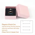 Rosa geprägte Schmuckschachtel mit schwarzem Multislot-Samt für Ringe und Anhänger - Rautenmuster 5.0 Mehrzweckbox Rosa 5X5X3cm