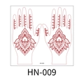 Temporary henna tattoo sticker waterproof brown lace hand mandala body art design HN-009 model - 220X210MM / HN-009