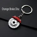 Creative automotive key ring with orange brake caliper and silver brake disc component - Orange Brake Disc