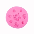 Stampo in silicone rosa con vari motivi di rose e camelie per la decorazione dolci - Rosa