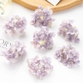 Artificial Hydrangea Flower Heads Light Purple Silk Flowers DIY Hair Accessories Craft - Light Purple