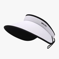 Visière de soleil tricotée blanche avec bord noir et sangle élastique pour l'extérieur - Réglable / Blanc (24H131白色)