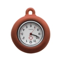 Brown medical silicone nurse fob watch with quartz movement and round hanging loop - Coffee