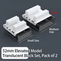 Set of 2 small and medium under-desk drawer organizers in sleek transparent black finish - Transparent Black / 52mm Riser / Set of 2(S+M)
