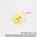 Gele PVC mini vierkante kralen 0,8cm voor DIY taartdecoratie en faux snoep knutselen - 0.8cm - Geel