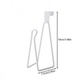 White metal over-the-door tissue holder for cabinets with 19cm height measurement - Triangle Style / White