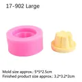 Silikonform für Seifen in Puddingform mit gelbem Blumenmuster Fertigmodell - 17-902 Klein / Rosa
