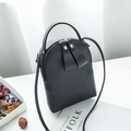 Mini sac bandoulière noir pour téléphone avec poignée et détails zippés dorés - Noir