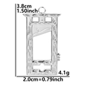 Detail view of silver guillotine pendant with dimensions 3.8x2.0cm and weight 4.1g - Silver Tone (Pendant Only)