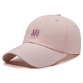 Pink breathable quick-dry baseball cap with purple LEGE embroidery and curved brim - Adjustable / Pink