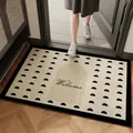 Zerbino Welcome beige con motivi a semicerchio neri e texture antiscivolo - 40*60cm / Semicerchio Beige Benvenuto