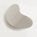 Vassoio per gioielli irregolare in acrilico grigio a specchio a forma di fagiolo - Superficie Vassoio a Specchio (Senza Sfere)
