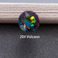 Geometric round zircon bead with volcano color effect for DIY jewelry making - 6.2MM / Volcano (20#)