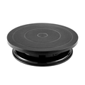 Rotating black cake turntable with matte non-slip surface for professional baking decor - Black Non-slip Turntable / Black