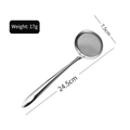 Fine mesh stainless steel oil skimmer, 24.5cm length with 7.5cm strainer head - Small