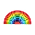 Colorful wooden rainbow stacking blocks for early childhood learning and development - 12pcs Set / Large Pine Rainbow (Classic)