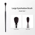 Large goat hair eyeshadow brush with sleek black handle and detailed head views - Large Eyeshadow Brush (Goat Hair)