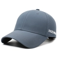 Cappellino sportivo traspirante blu-grigio con fori di ventilazione taglio laser - Regolabile / grigio scuro