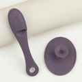 Close-up of purple silicone facial cleanser and nose brush tool for pore cleaning - Deep purple