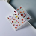 Adesivi per unghie con rose multicolori a rilievo 5D e design floreale 3D, mod. FEB-374 - Stile Fiore di Rosa (FEB-374)