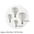 White silicone hot air balloon mold for DIY fondant cake decor and resin craft casting - 4 Balloons-Grey