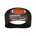 Elastic black sports headband with Fantasy Football text and athletic graphics - Fantasy Football Black