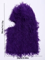 Winter plush balaclava in deep purple faux fur with size 36cm x 24cm specifications - One Size / Purple