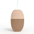 Portable diamond-shaped face ice mold in beige and coffee colors for skincare massage - Light Oval - Brown