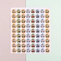 Autocollants de transport de dessins animés pour enfants avec textes de récompense - Voiture (30 Feuilles/Paquet)
