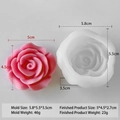 3D rose silicone mold for DIY candles and soaps with translucent flexible material - Rose Style (J-0531-1)