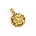 Golden round hollow pendant with letter S design on a clean white background - Letter S Style (S-Single Pendant)