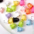 Colorful cartoon ghost acrylic charms for DIY jewelry making and phone chain crafts - 17*15mm / Multicolor