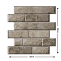 Grey 3D brick self-adhesive foam wall sticker 30x30cm with vintage stone pattern - 539-Brown Yellow Retro Brick