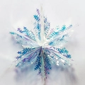 Iridescent film snowflake hanging ornament for Christmas party New Year window tree decor - Leaf Frost Snowflake 40CM