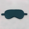 Deep duck wing green faux silk sleep eye mask with elastic strap for light blocking - Dark Green 117#