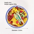 Modelo realista 1:1 de fideos Liangpi, diámetro 12,6cm con patrón de porcelana azul y blanca - Fideos Fríos de Maíz