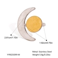 Detailliertes Diagramm mit Abmessungen und 5,8g Gewichtsspezifikation für den Sonne-Mond-Ring - Gold Silber Zweifarbig Stil (YYR025099-M)