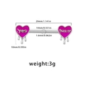 Pink heart nipple ring with yes master engraving and 14mm stainless steel bar - Pink Enamel Heart (Yes Master)