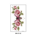 Tatuaggio temporaneo con rosa rosa e farfalla e gioielli, modello WM-XT-003 sexy - WM-XT003