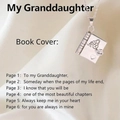 Detail view of silver book locket necklace with sentimental engraving for granddaughter - 29 Silver Granddaughter Style