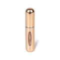 Portable 5ml rose gold perfume spray bottle with transparent window for liquid level - Bright Gold
