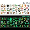 Luminous kids animal series B tattoo stickers with glowing lion and panda designs - Luminous Animal Series B