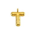 Golden balloon style letter T pendant in stainless steel for women fashion necklaces - T-Gold / Letters (without Chain)