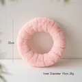 Pink wool felt Christmas wreath 20cm outer diameter with soft plush texture for DIY decor - Small Light Pink (Outer Diameter 20cm)